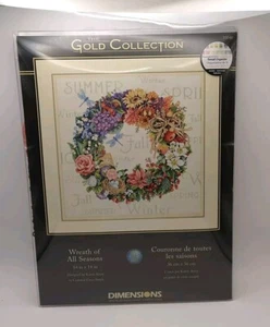 Kit Punto de Cruz Contado Colección Oro Dimensiones #35040 CORONA DE TODAS LAS ESTACIONES - Imagen 1 de 7