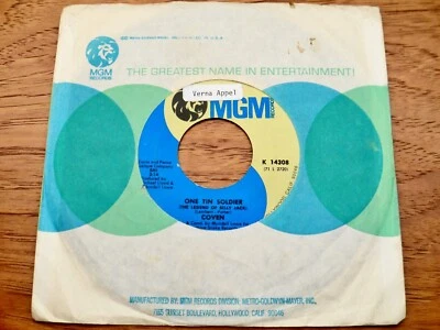 Coven ♫ One Tin Soldier / I Guess It's A Beautiful Day ♫ 1973 MGM 7" Vinyl - Image 1 of 2