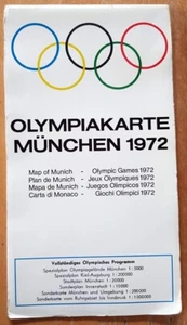 Olympiakarte München 1972 alter Stadtplan 1:22.000 ältere Karte olympisches Prog - Bild 1 von 3
