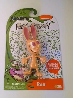 Nickelodeon Ren & Stimpy BendEms - REN Bendable Poseable Collectable Figure NEW - Image 1 of 4