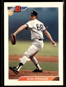 1992 Bowman #308 Russ Springer New York Yankees Rookie