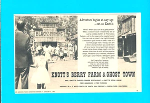 Knott's Berry Farm & Ghost Town 1961 vintage PRINT AD theme park amusement - Picture 1 of 3