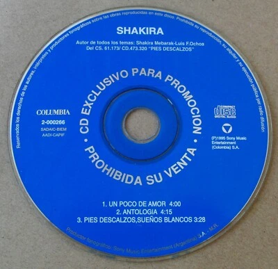 SHAKIRA Un Poco De Amor ARGENTINA PROMO CD Maxi-single 1996 TOP RARE Foto 1 de 2