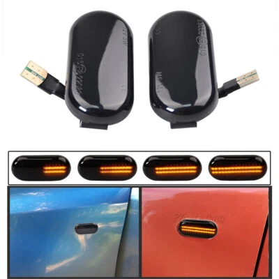 Luz de señalización lateral dinámica LED negra para Nissan Pathfinder R51 2005 2006-2012 Foto 1 de 4