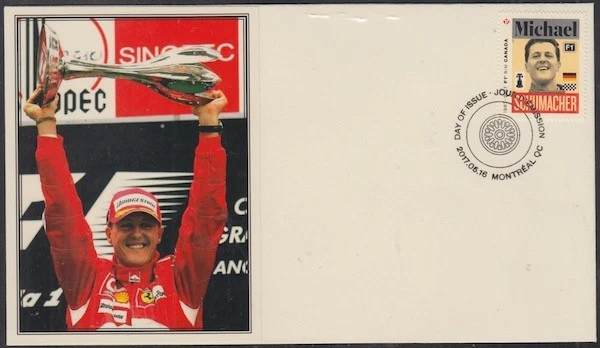 CANADA # 2996.9 - FORMULA 1 SCHUMACHER  POSTAGE STAMP on FIRST DAY COVER #9 - Image 1 of 1