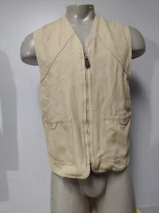 ORVIS ZIP VEST Jacket Khaki Fly Size Med - Picture 1 of 3