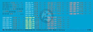 Marcas de tanque Peddinghaus 1/100 Panther D Pz.Abt.52 Kursk (Flames of War) 3500 - Imagen 1 de 1