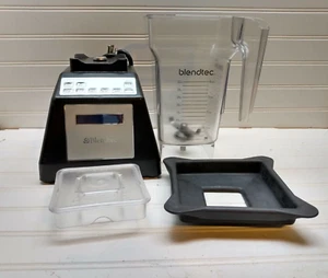 Blendtec Total Blender Pitcher Jar Smoothie Soup Maker & Lid Black - Picture 1 of 15