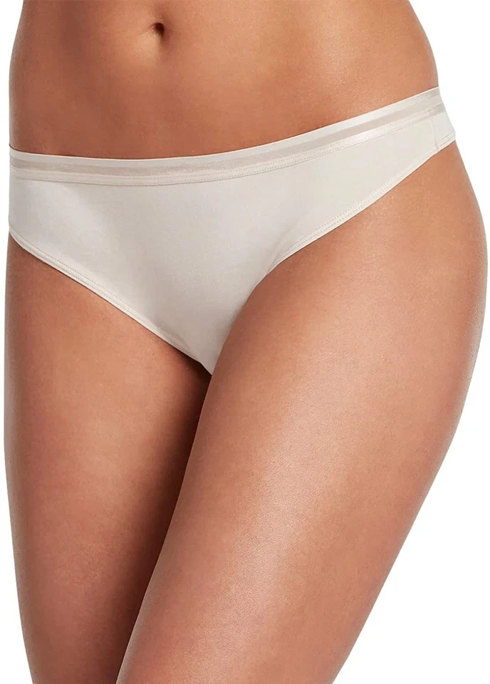 Jockey Women Supima Cotton Allure Thong Size 2xl Medium Beige