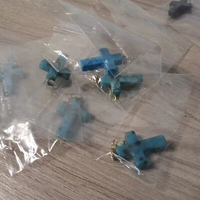 Lot 20 Semi Precious Stone Cross Pendants Jewelry Jewelry Pendants Easter Faith - Изображение 1 из 4