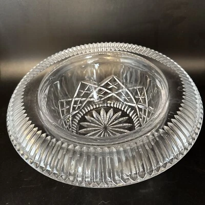 Waterford Cristal Grande 11" Cuenco de rotación "Tesoros irlandeses" Firmado Tom Brennan Foto 1 de 4