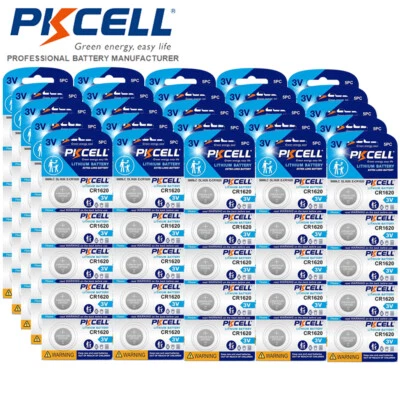 250Pcs CR1620 ECR1620 3 Volt Batteries Coin Button Cell for Car Key Fobs, Watch - Image 1 of 4