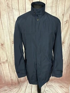 Corsivo Mens Coat Waterproof Medium Walking Hiking Fine Italian fabric Navy Blue - Picture 1 of 24