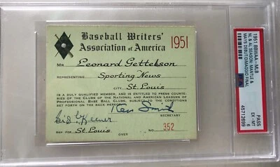 1951 Mickey Mantle / Willie Mays Debut PSA Ticket Pass Joe DiMaggio Last YR MT⚾️ - Image 1 of 4