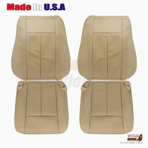 2007-2014 For Ford Expedition Leather Perf Front Replacement Seat Covers Camel - Picture 1 of 86