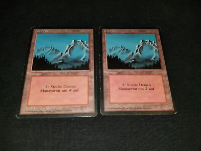 MTG 1x Revised basic land HP German FBB Mountain (foggy) - ships w/ trackin - Image 1 of 2
