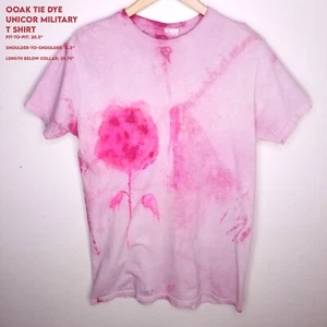Custom Unicor Ooak Women LARGE Cherry Pink/Red Tie Dye T Shirt - Picture 1 of 13