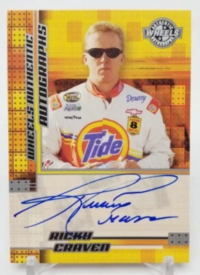 2004 Wheels Authentic RICKY CRAVEN On Card Auto NASCAR Nextel Cup Series Insert - Image 1 of 4