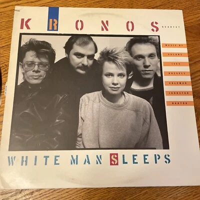 '87 Kronos Quartet LP Record White Man Sleeps 791631 PROMO BARTOK VOLANS ETC. - Image 1 of 4