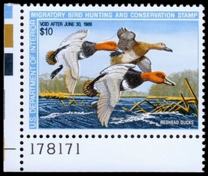 United States Hunting Permit Stamp Scott RW54 Margin Copy (1987) Mint VLH VF W - Picture 1 of 1