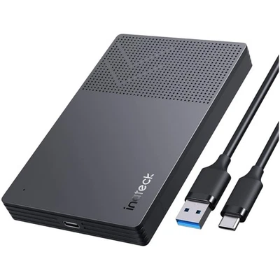 USB 3.2 Festplattengehäuse SSD HDD 2,5 Zoll UASP TRIM Schwarz - Bild 1 von 2