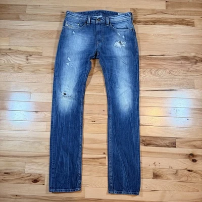 Jeans jeans Diesel Industry Thavar lavagem média desgastado W29 L33 - Imagem 1 de 4