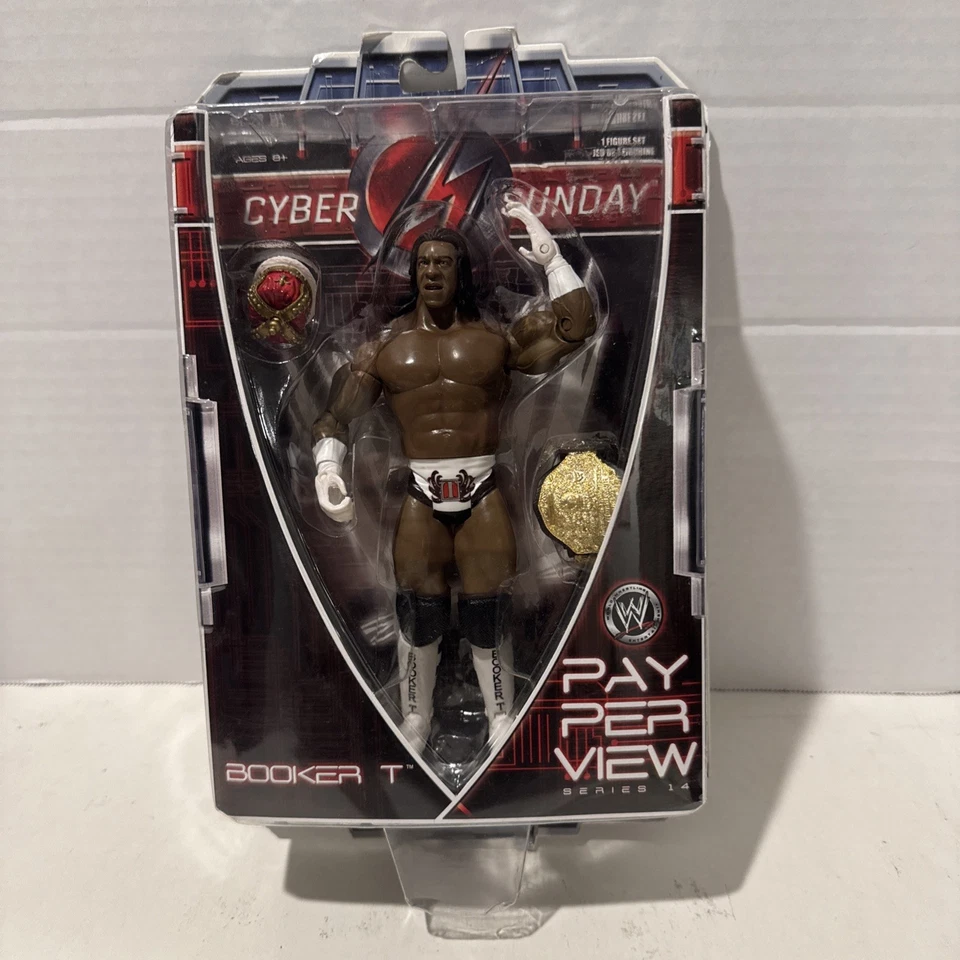 WWE Cyber Sunday Booker T Jakks Pacific 2007 PPV Series 14 Figure VHTF RARE
