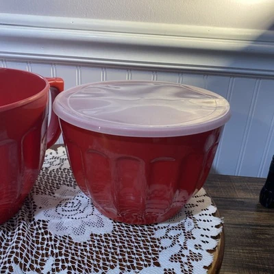 Phillipe Richard Melamina Rojo Tubo Batidor y Mezclador con Tapa Foto 1 de 4