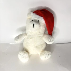 Gigglescape Christmas Polar Bear Santa Hat Plush Toy 10" Target Exclusive 2024 - Picture 1 of 8