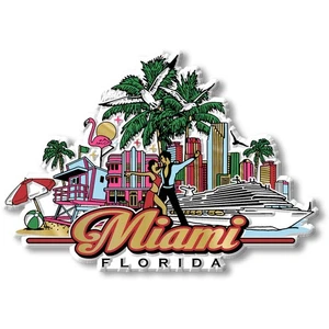Imán de la ciudad de Miami de imanes clásicos - Imagen 1 de 4