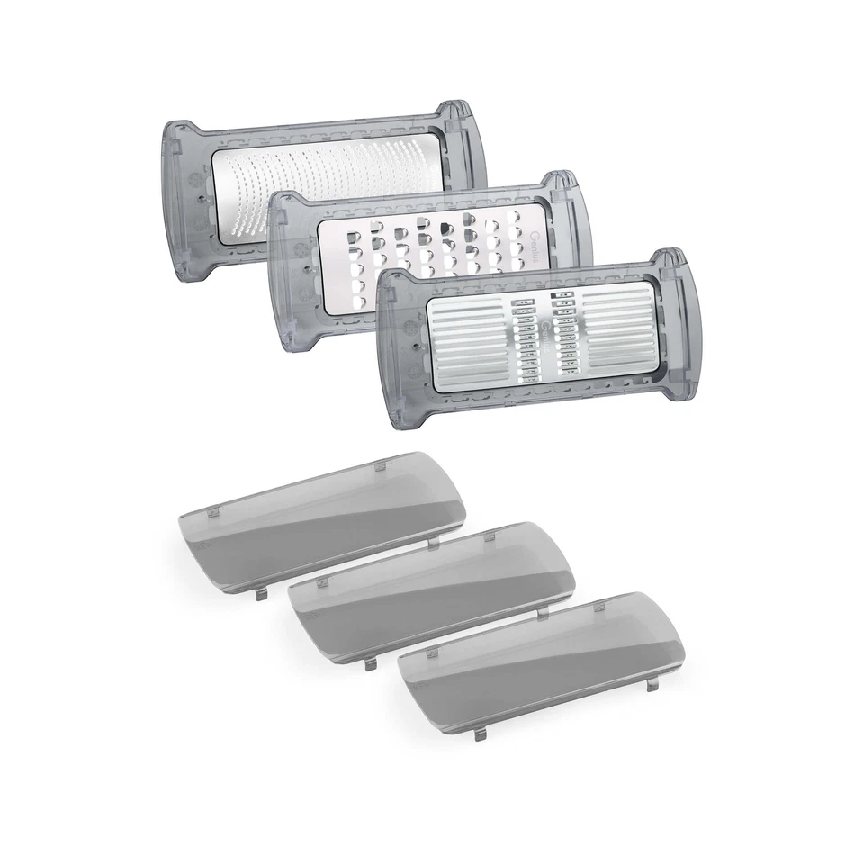 Nicer Dicer Fun Reiben Raspel Reib-Einsätze grob fein Julienne grau Set 3-tlg - Bild 1 von 1