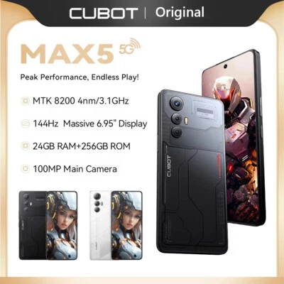 CUBOT MAX 5 5G Smartphone Dimensity 8200 12GB+256GB 5100mAh 6.95'' 144Hz 100MP - Image 1 of 4
