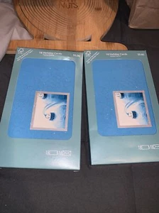 Cartoline di Natale con marchio 2 scatole da 12 carte glitter blu ornamenti scatola nuova - Foto 1 di 2