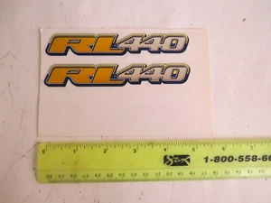 REAL NOS REDLINE CALCOMANÍAS RL 440 ORO BMX PEGATINAS MARCO VINTAGE MANILLAR RARO - Imagen 1 de 1