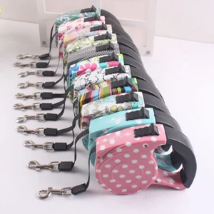 5M Colourful Retractable Dog Leash Extending Pet Walking Leads - Picture 1 of 9