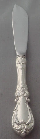 Reed and Barton Burgundy Sterling Silver Butter Serving Knife Sterling Handle Cover