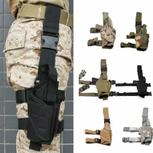 Adjustable Right Handed Drop Leg Holster Tactical Thigh Pistol Gun Holsters US - Picture 1 of 25