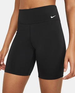 Nike One Women's Mid-Rise 7" Black Bike Spin Training Shorts (DD0243-010) XS - Picture 1 of 4