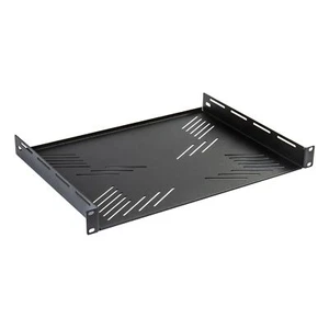 19-calowy półka 1U Wanna rack Stal Czarna Malowana proszkowo Głębokość zabudowy 33cm - Zdjęcie 1 z 5