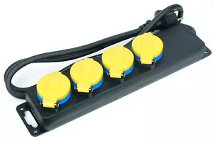 4 enchufes Schuko enchufe múltiple cable de extensión IP44 - Imagen 1 de 7