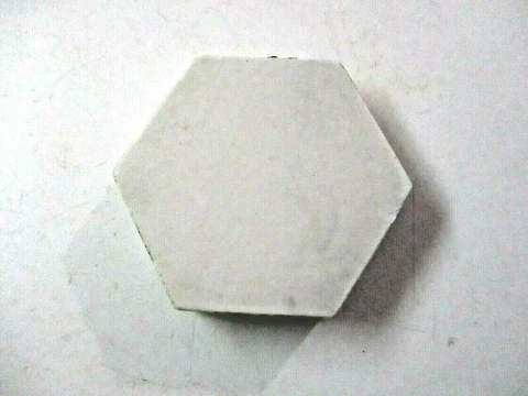A.E Tile Co. USA 2-1/32" Hexagon 6 Sided Matte Off White 1 Floor Tile Antique Cover