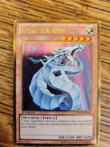 Cyber Dragon 1st Edition - Premium Holo Foil Rare Yugioh Card Gold Light Machine - Picture 1 of 7