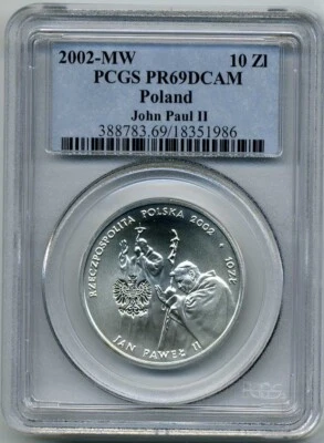 POLAND PCGS JOHN PAUL II 10 ZL 2002 - Image 1 of 2
