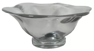 Orrefors Vintage Footed Crystal Flared Ruffled Centerpiece Bowl 10" - Picture 1 of 9