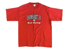 Vintage Chase Authentic Earnhardt Jr Bud Racing #8 Nascar Red Tshirt Large - Picture 1 of 4