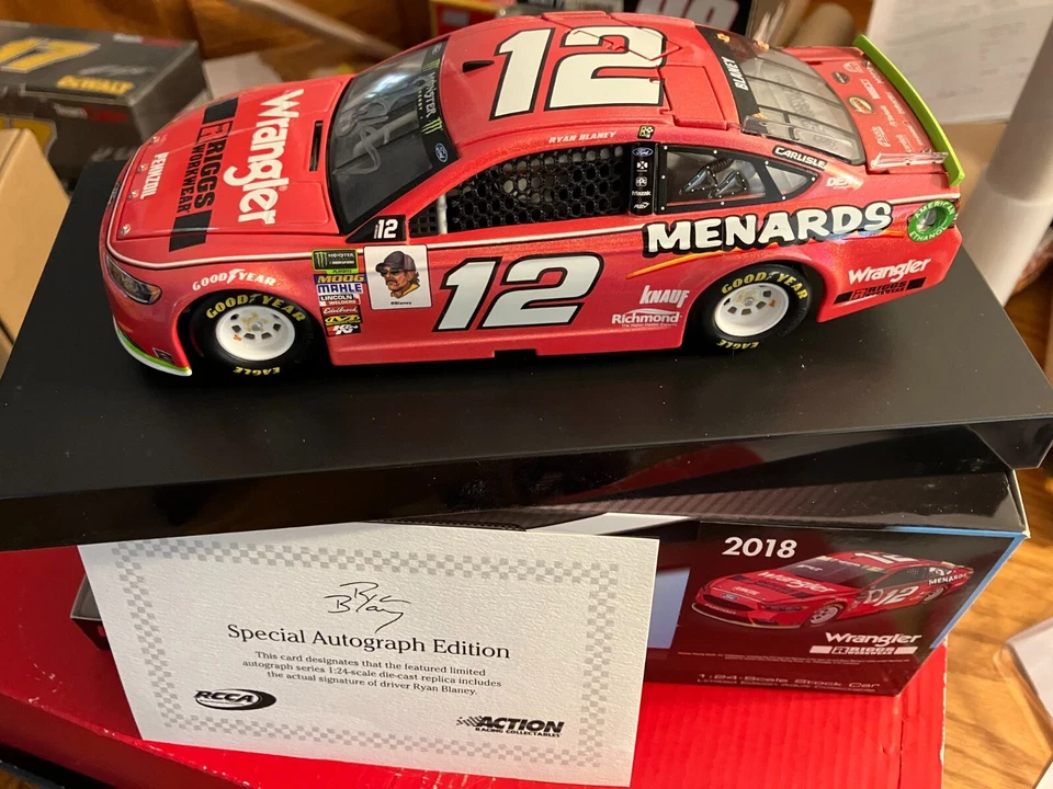 2018 #12 RYAN BLANEY 1/24 WRANGLER AUTOGRAPHED Fusion - Image 1 of 2