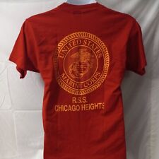 Vintage Single Stitch US Marine Corps Devil Dogs Graphic Logo T shirt Large USA