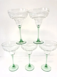 Vintage "Sombrero" by Cristal D'Arques-Durand Margarita Glasses Set of 5 EUC - Picture 1 of 9