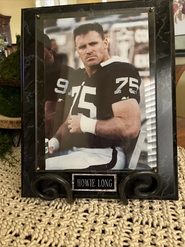 HOWIE LONG LA OAKLAND RAIDERS FRAMED 8X10 PHOTO-MAN CAVE ART-12X15 WALL PLAQUE Cover