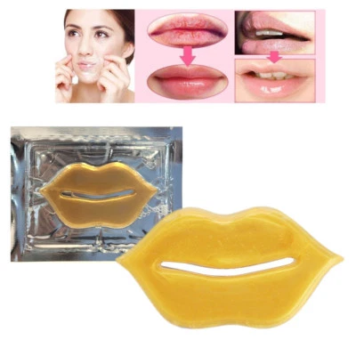 ⭐ Crystal Collagen 24k Gold LIP Masks Gel Face Anti Ageing Wrinkle Hydrate ⭐ - Image 1 of 3